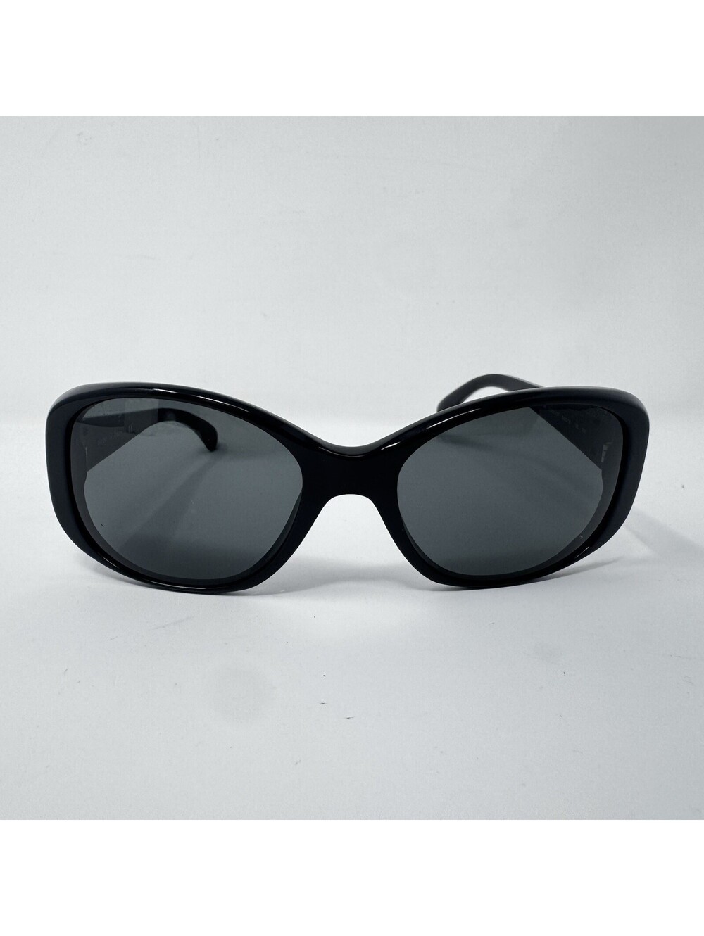 CHANEL CH 5189 501/3F 56mm Quilted Black Silver CC Cocomark Sunglasses Italy